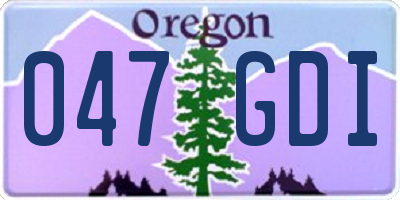 OR license plate 047GDI