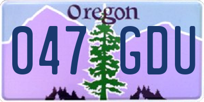 OR license plate 047GDU