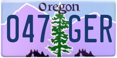 OR license plate 047GER
