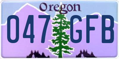 OR license plate 047GFB