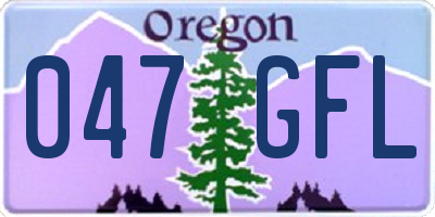OR license plate 047GFL