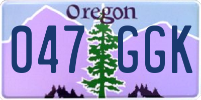 OR license plate 047GGK