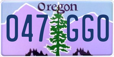 OR license plate 047GGO