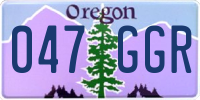 OR license plate 047GGR