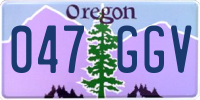 OR license plate 047GGV