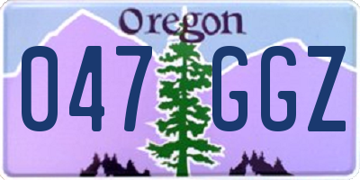 OR license plate 047GGZ