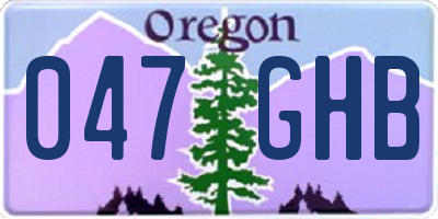 OR license plate 047GHB