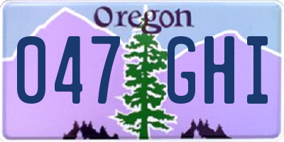 OR license plate 047GHI