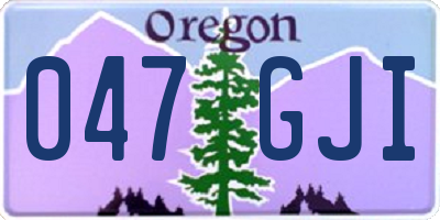 OR license plate 047GJI