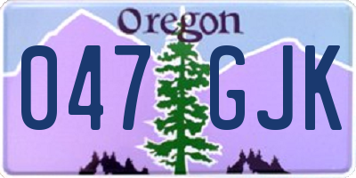 OR license plate 047GJK
