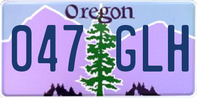 OR license plate 047GLH