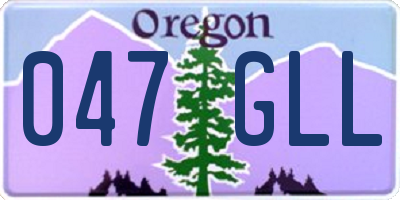 OR license plate 047GLL