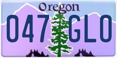 OR license plate 047GLO