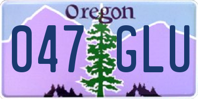 OR license plate 047GLU