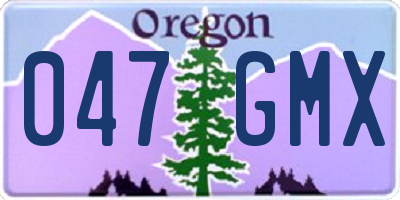 OR license plate 047GMX