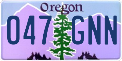 OR license plate 047GNN