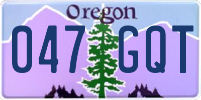 OR license plate 047GQT
