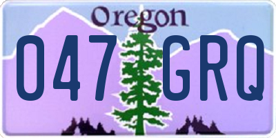 OR license plate 047GRQ