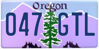 OR license plate 047GTL