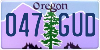OR license plate 047GUD