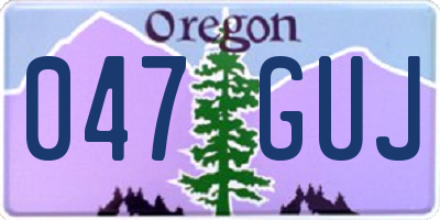 OR license plate 047GUJ