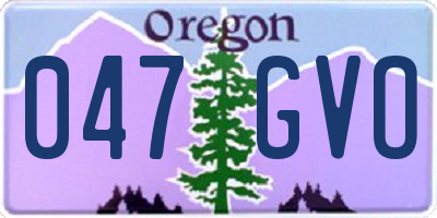 OR license plate 047GVO
