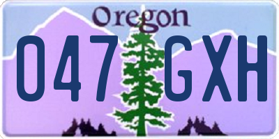 OR license plate 047GXH