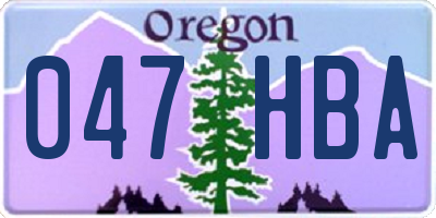 OR license plate 047HBA