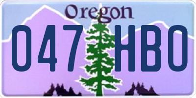 OR license plate 047HBO