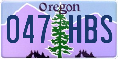 OR license plate 047HBS