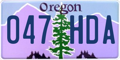 OR license plate 047HDA
