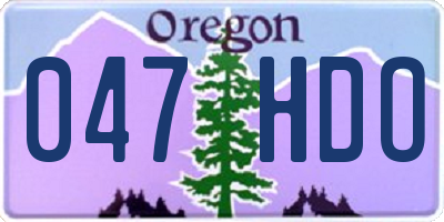 OR license plate 047HDO