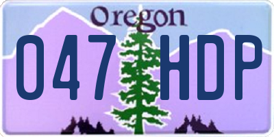 OR license plate 047HDP
