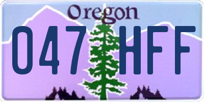OR license plate 047HFF