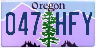 OR license plate 047HFY