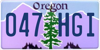 OR license plate 047HGI