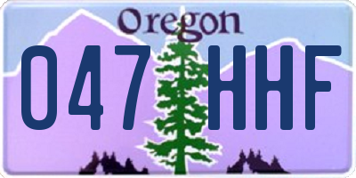 OR license plate 047HHF