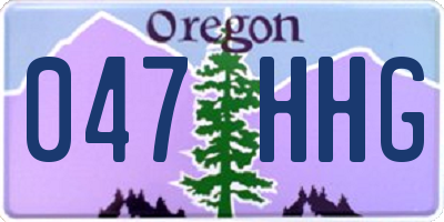 OR license plate 047HHG