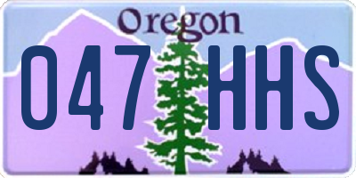 OR license plate 047HHS
