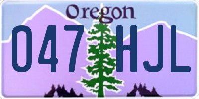 OR license plate 047HJL
