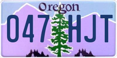 OR license plate 047HJT