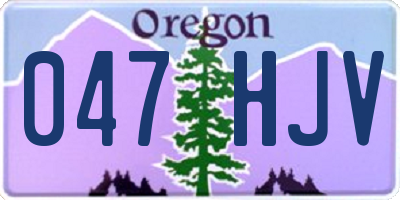 OR license plate 047HJV