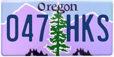 OR license plate 047HKS