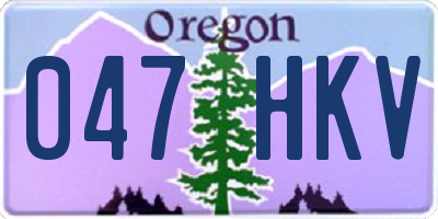 OR license plate 047HKV