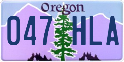 OR license plate 047HLA