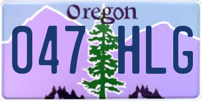 OR license plate 047HLG