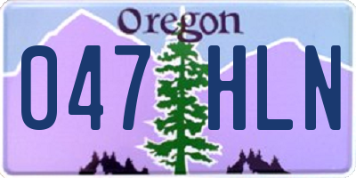 OR license plate 047HLN