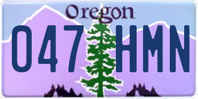 OR license plate 047HMN
