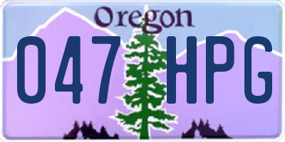 OR license plate 047HPG