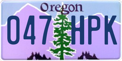OR license plate 047HPK